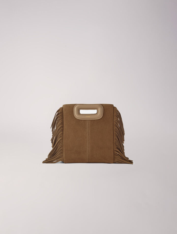 Sac M mini en cuir suède