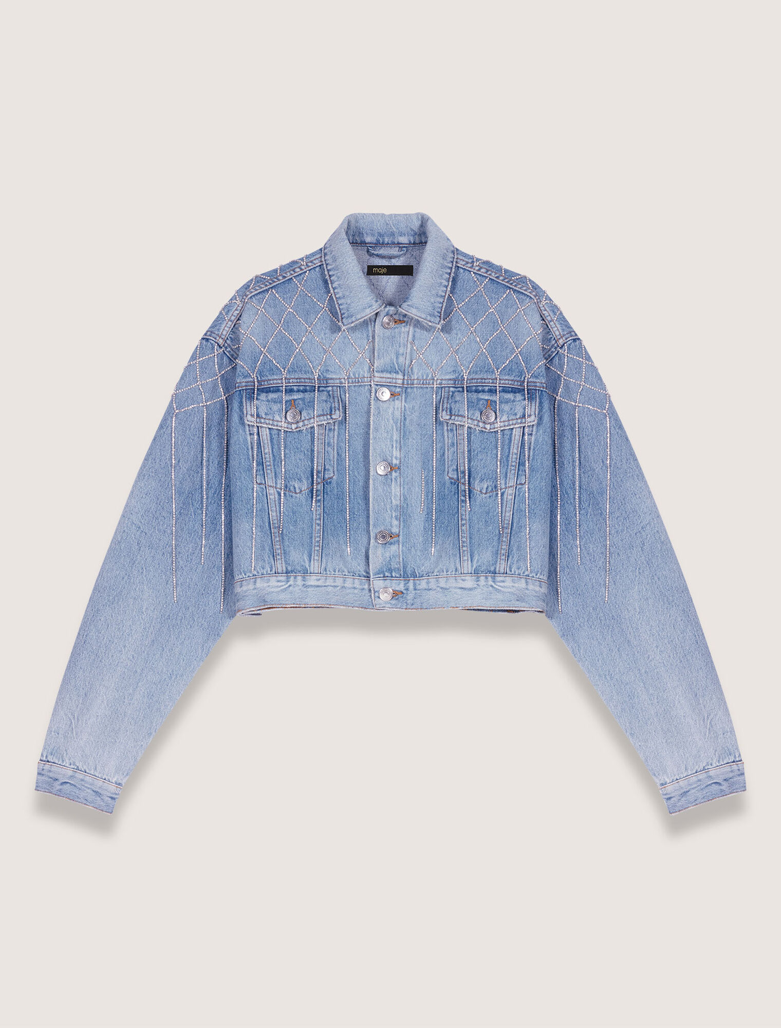 Blouson en jean strassé