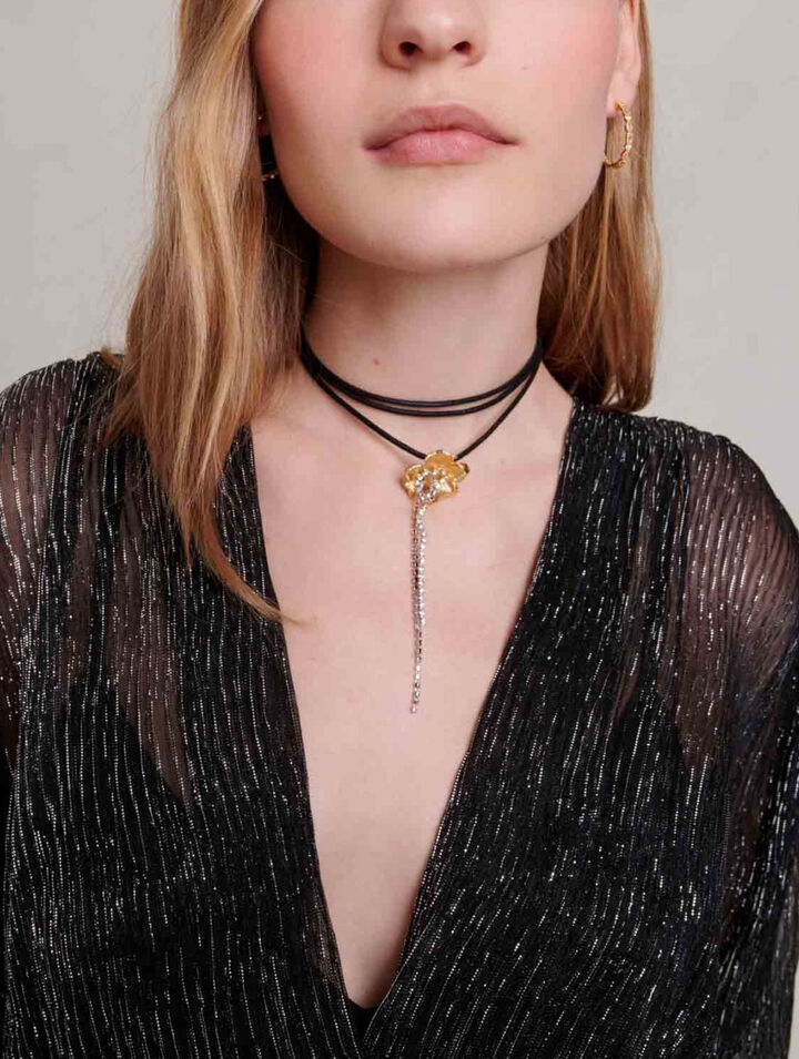 Robe courte métallisée