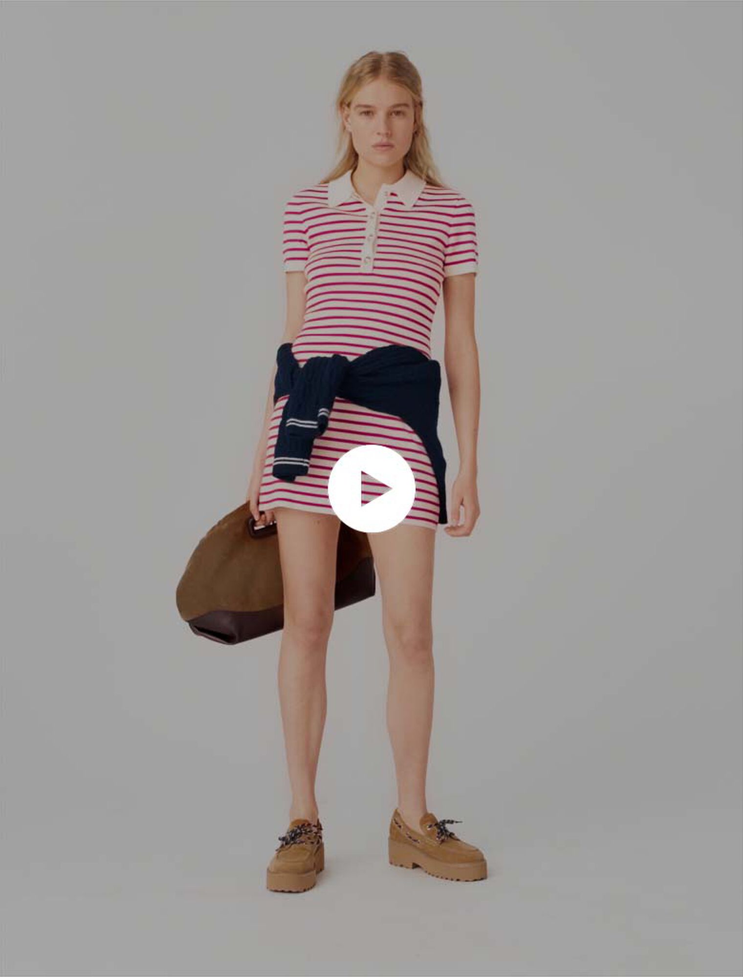 Robe polo ray&eacute;e