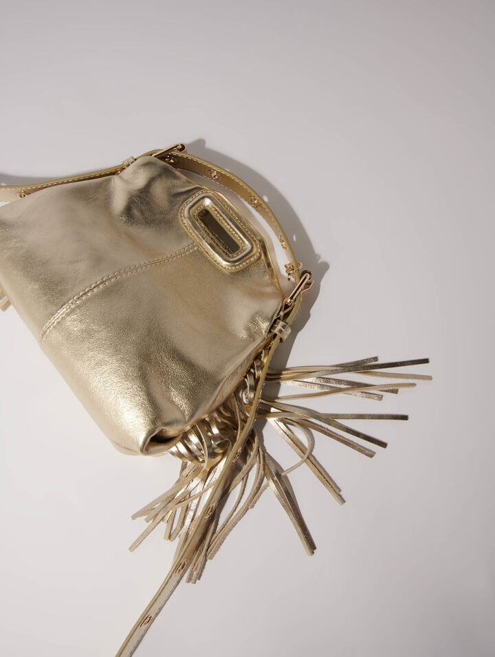 Sac Miss M Mini en cuir métal