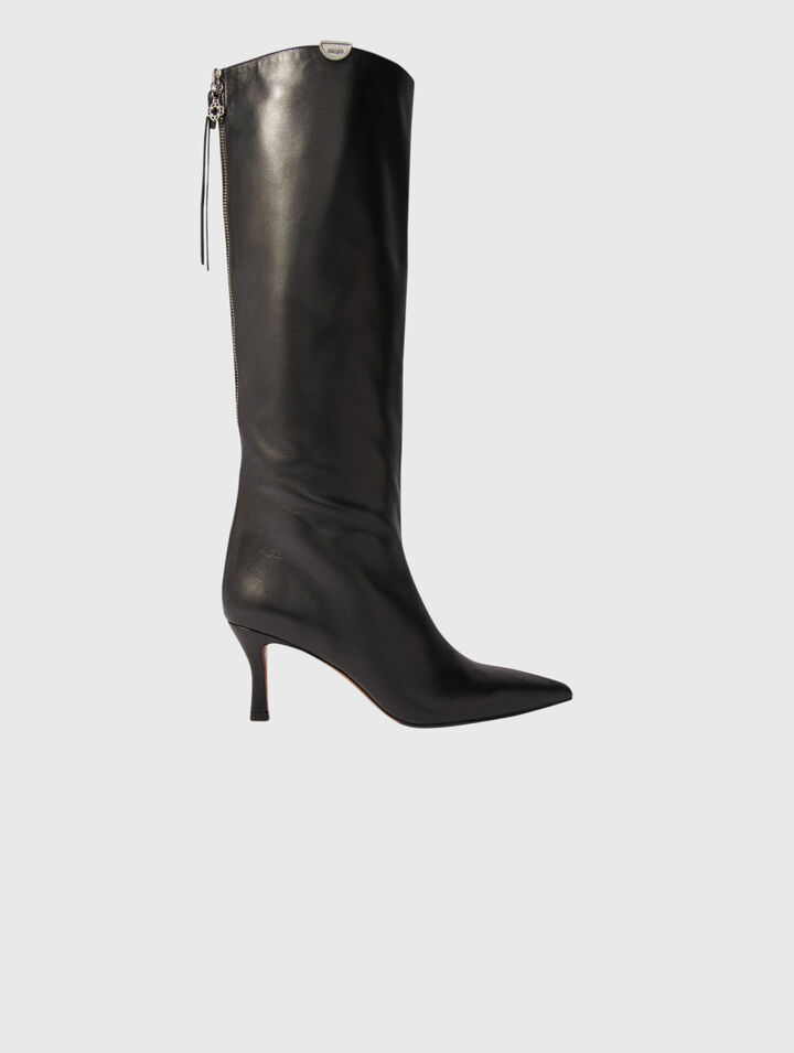 Bottes en cuir à bouts pointus