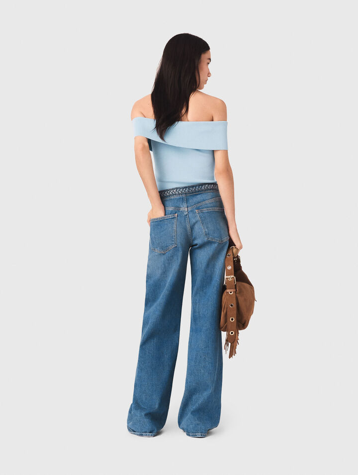 Jean flare avec tresses