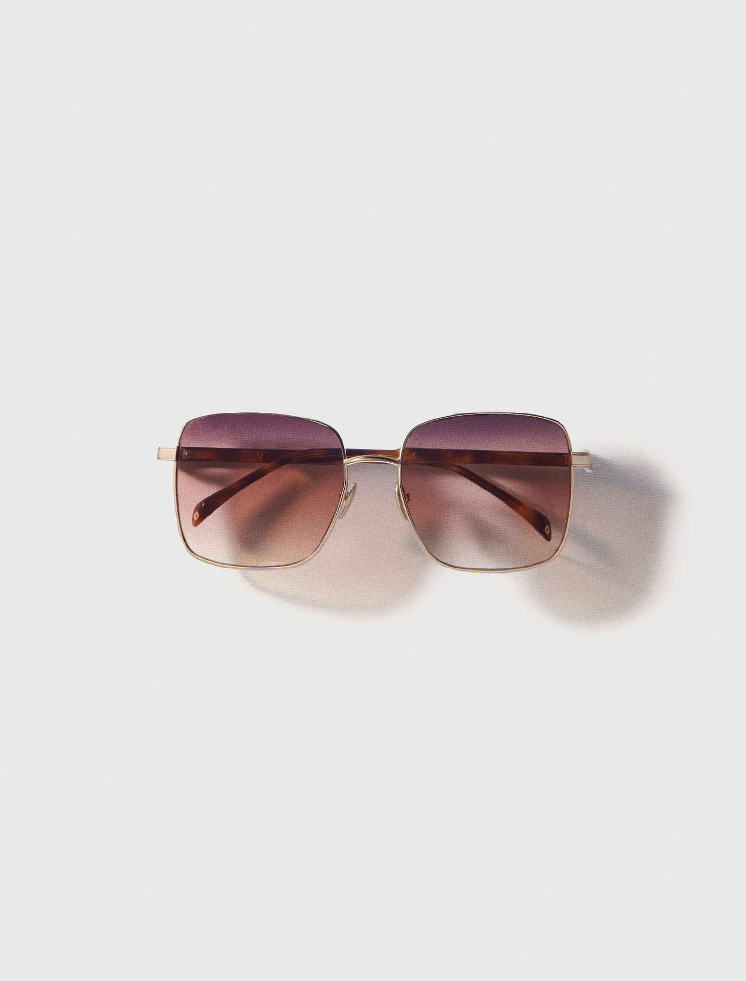 Lunettes rectangle en mix métal