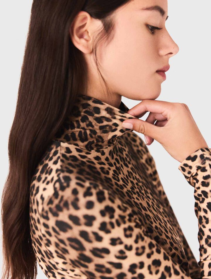 Tee shirt avec imprimé leopard