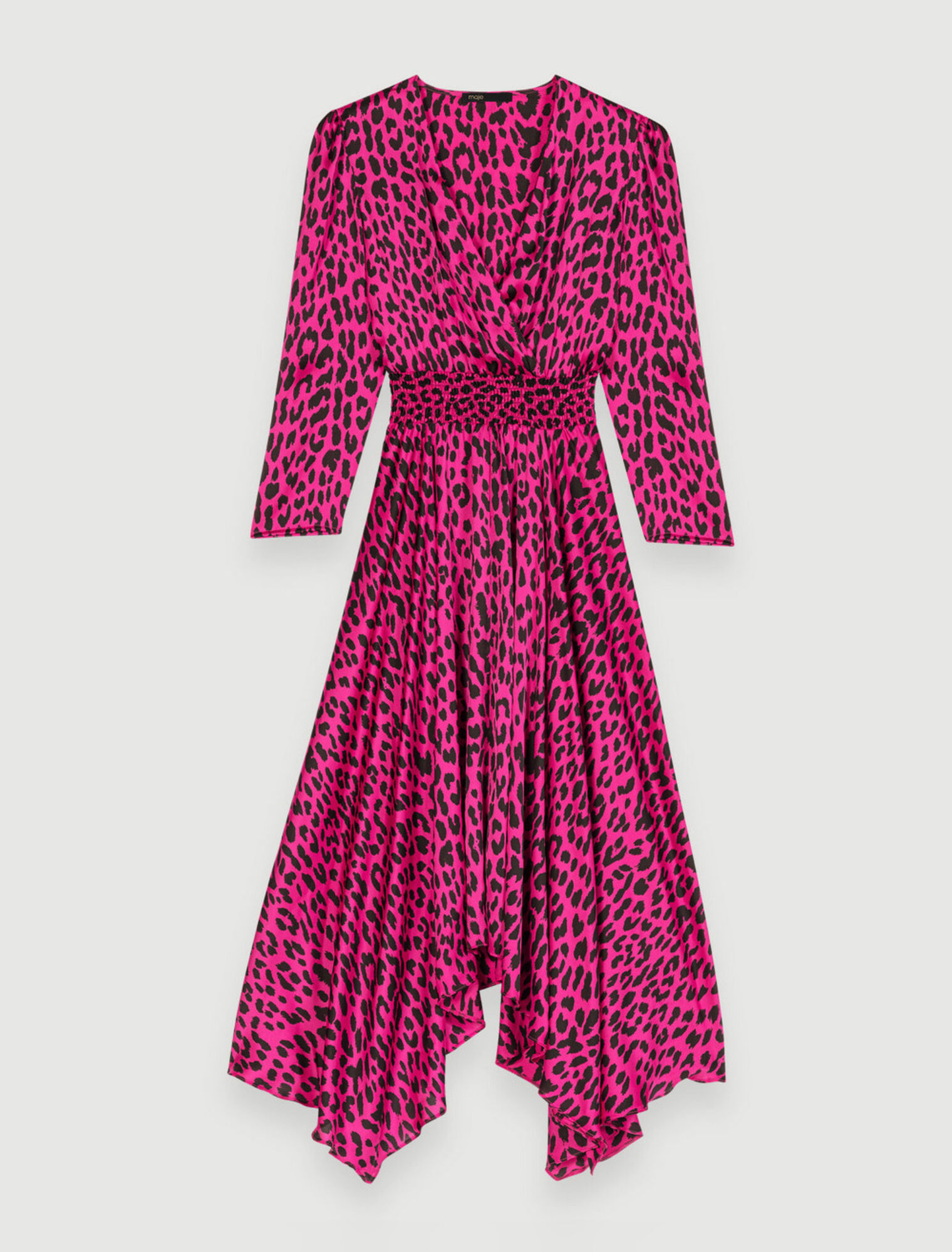 Robe asymétrique imprimée léopard
