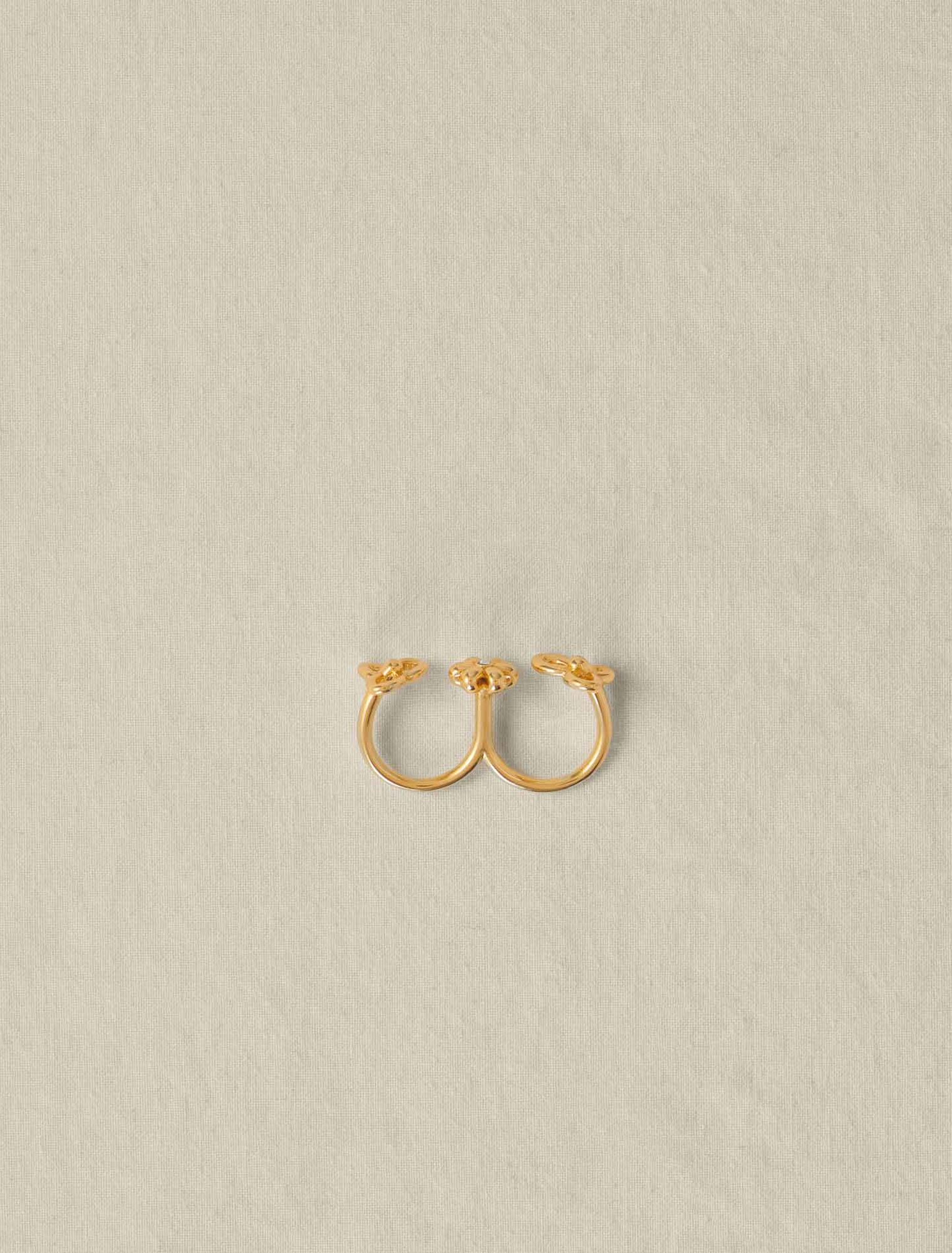 Bague double fleur