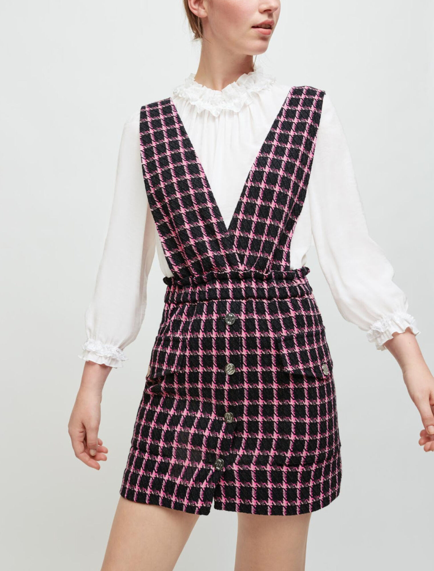 Robe à bretelles à carreaux