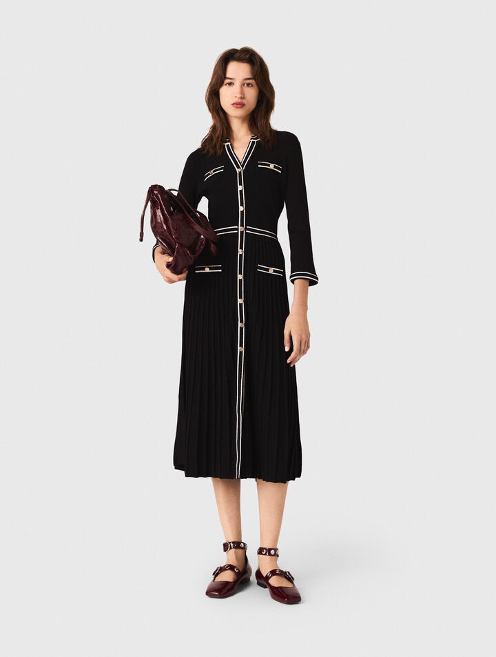 Robe mi-longue en maille