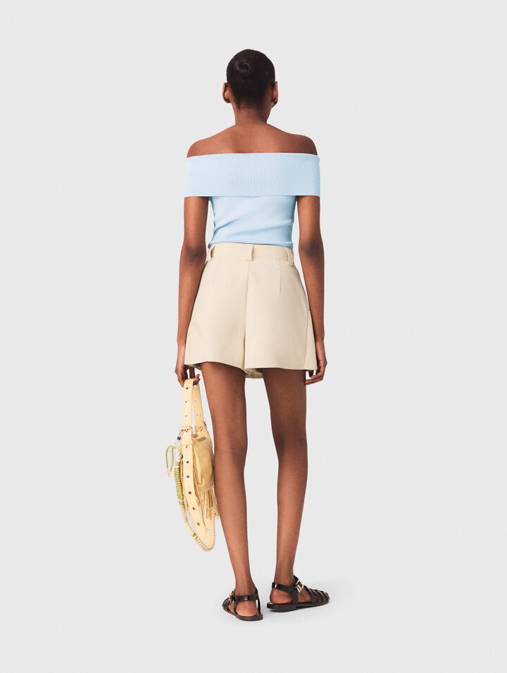 Short trompe l'&oelig;il en coton