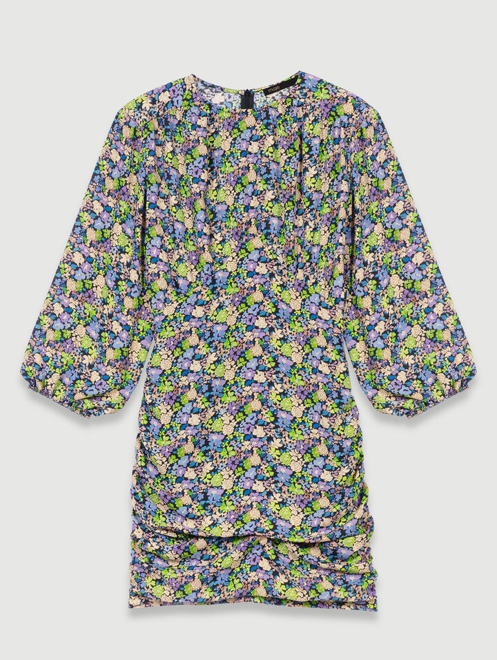 Robe courte à imprimé fleuri