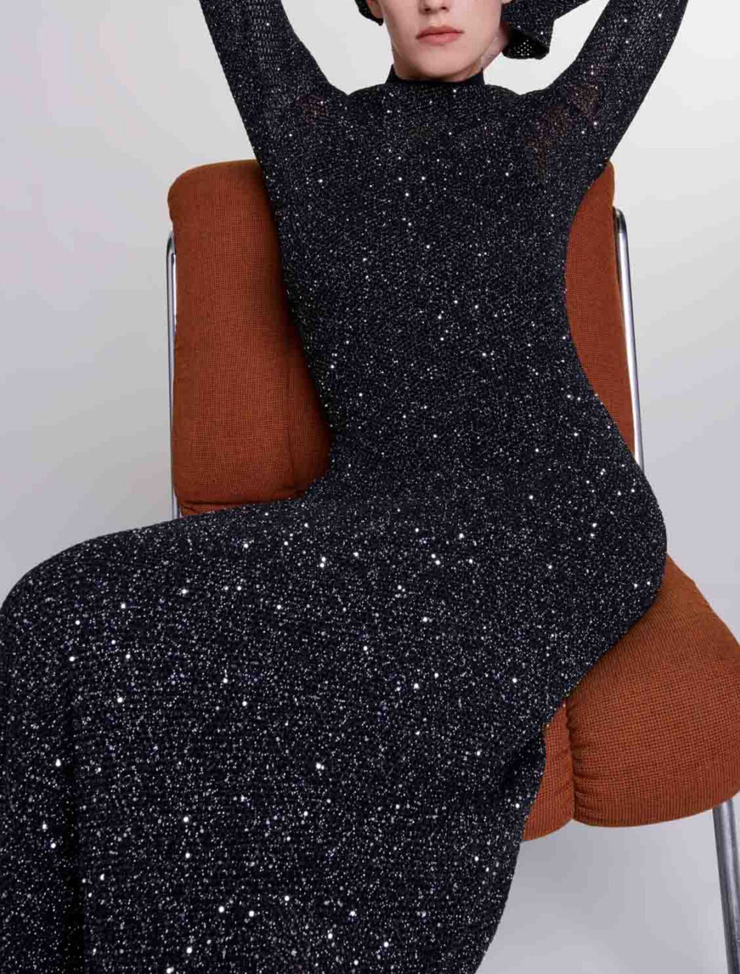 Robe longue en maille