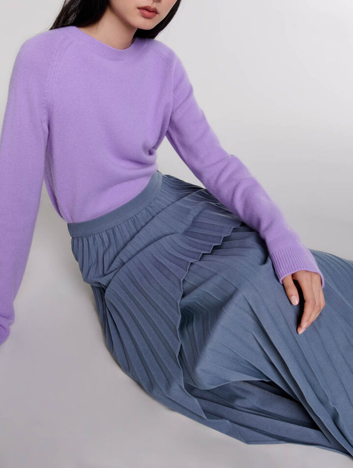 Jupe pliss&eacute;e asym&eacute;trique