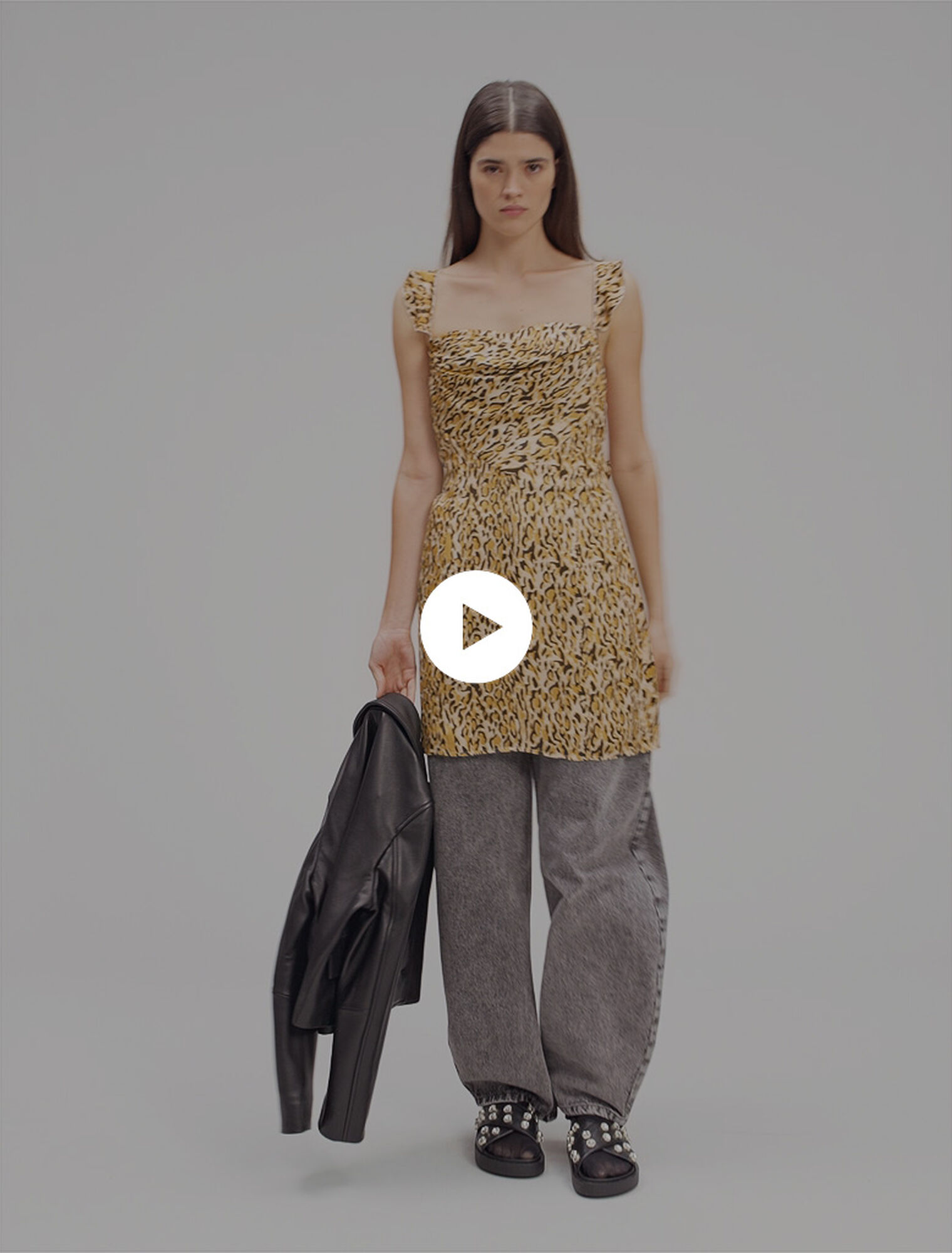Robe courte imprimé leopard
