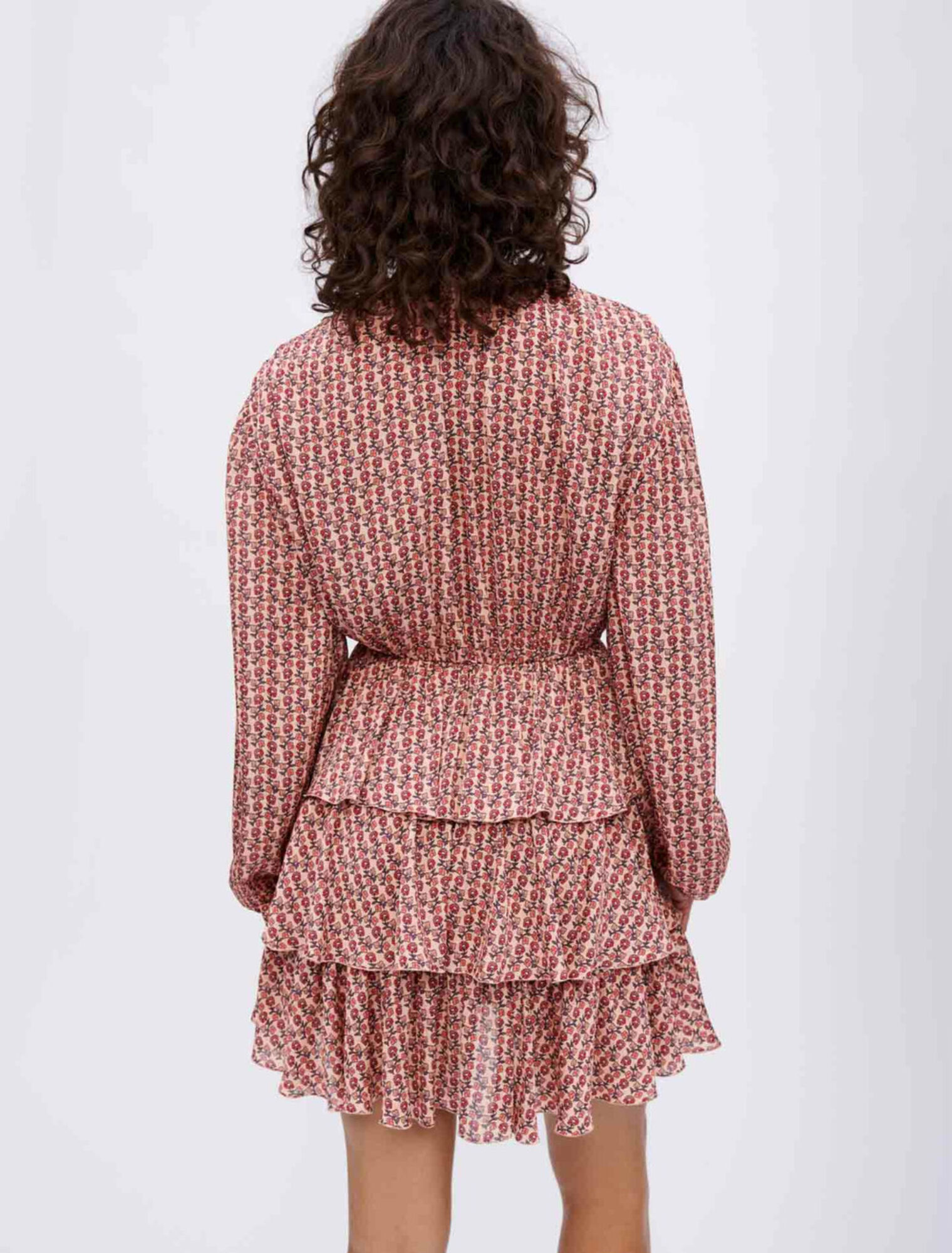 Robe fluide imprimée à volants