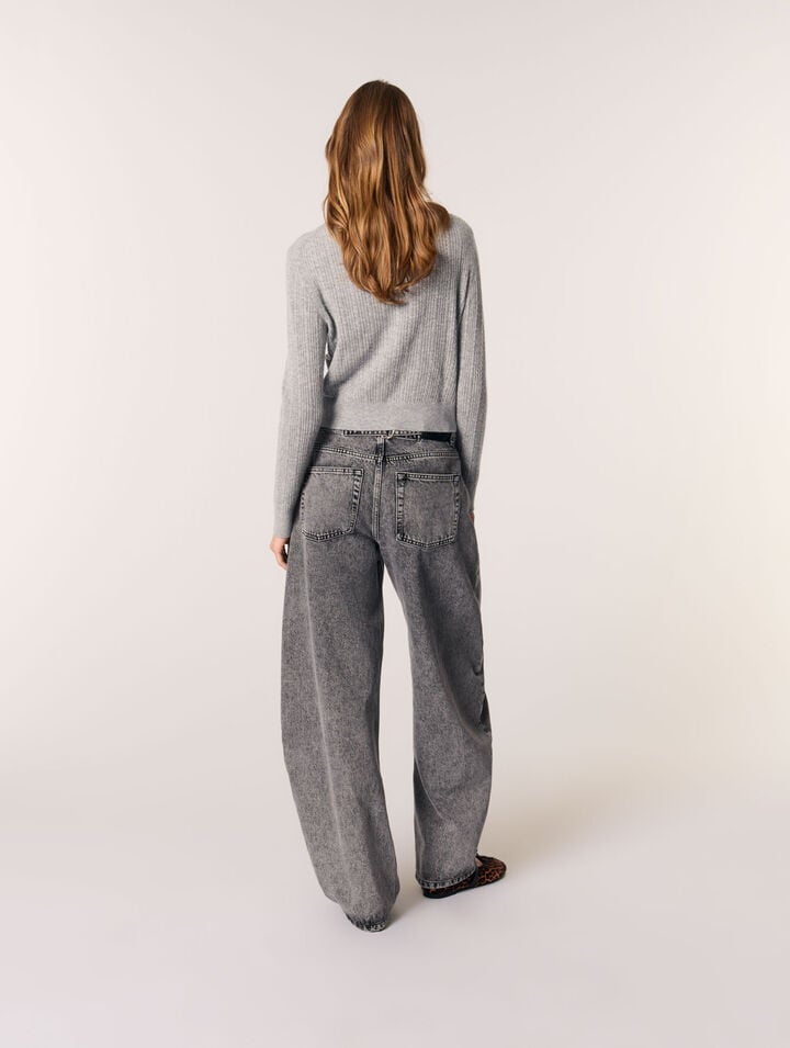 Cardigan à col bijoux amovible