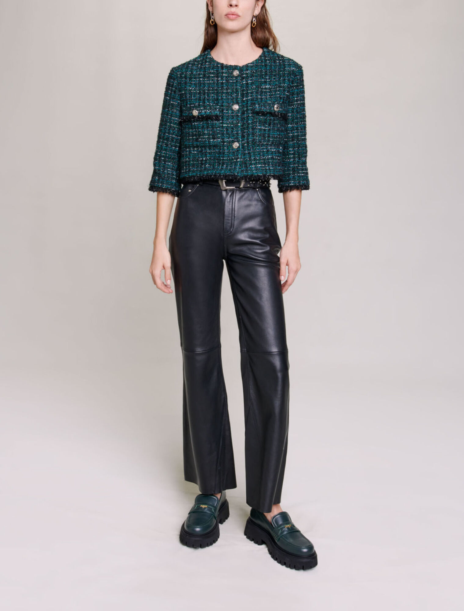 Veste courte en tweed