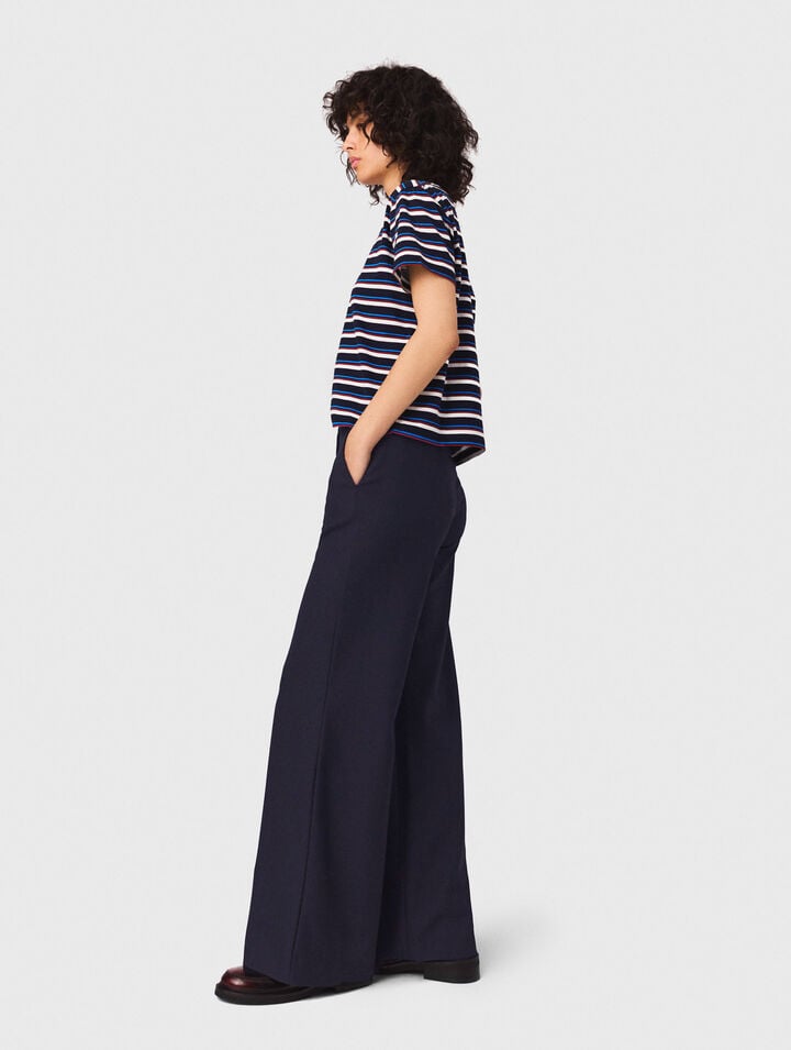 Pantalon de tailleur avec pli