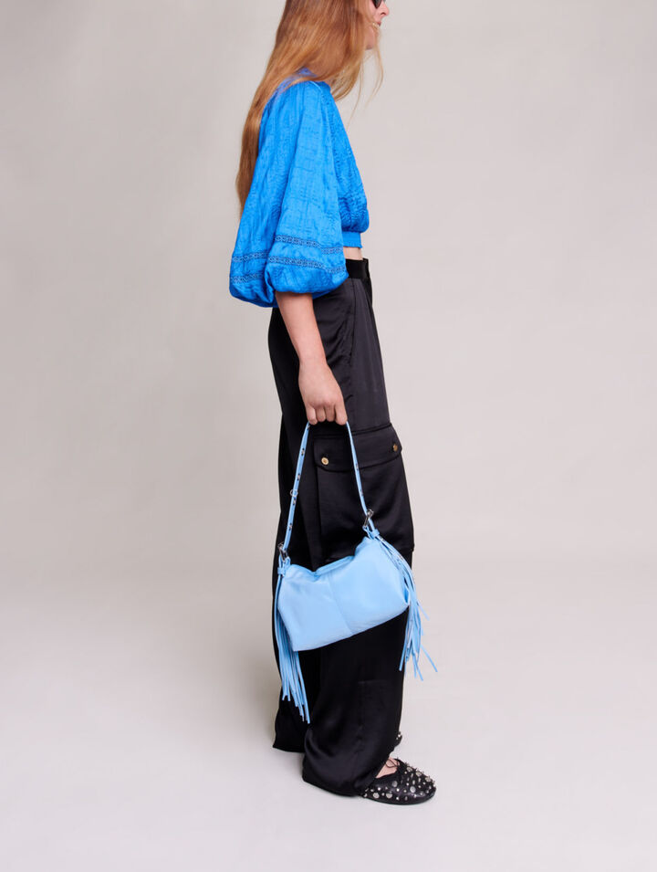 Pantalon cargo satiné