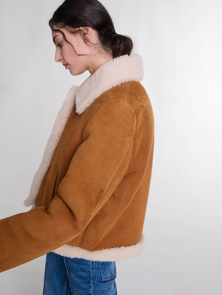 Manteau fourré effet mouton