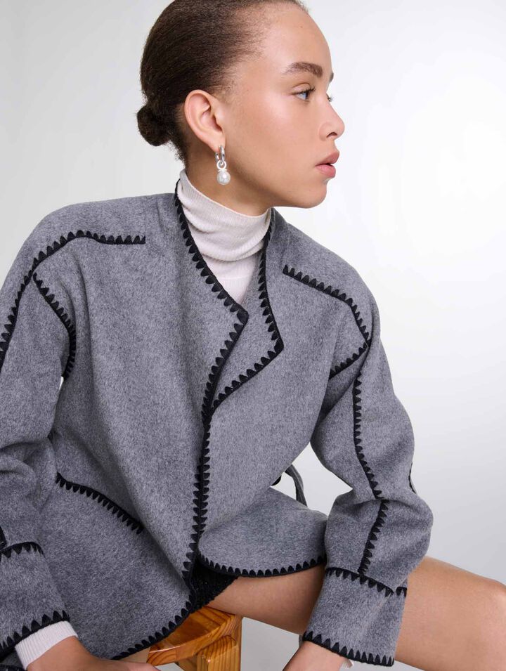 Manteau court double face