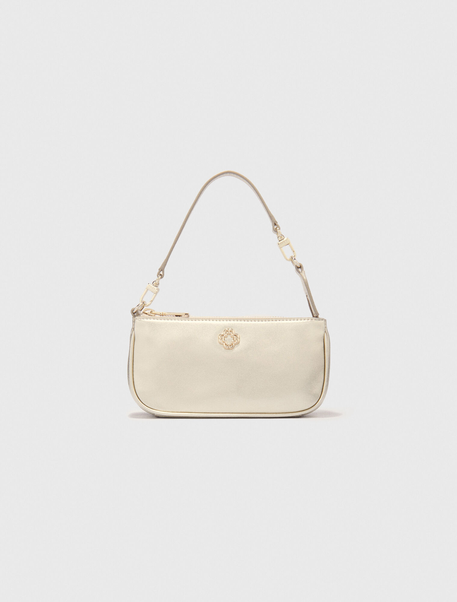 Pochette en cuir métallisé