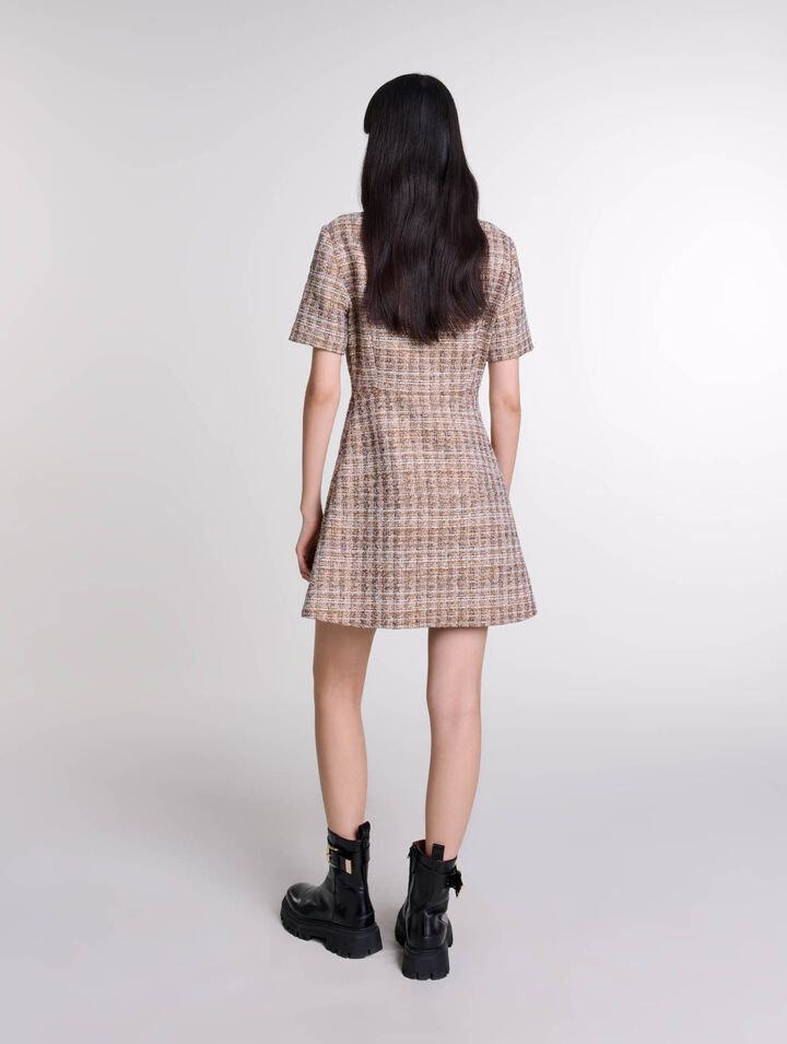 Robe courte en tweed