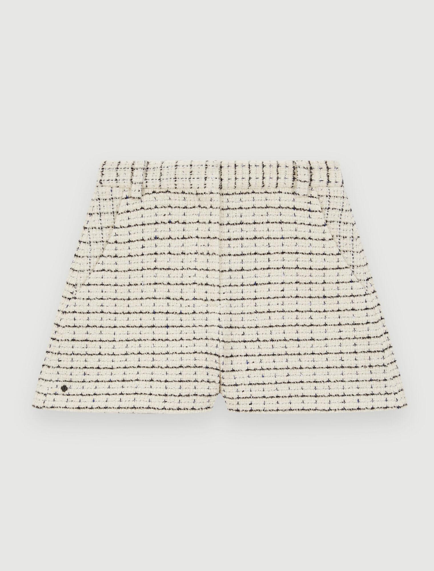 Short en tweed chiné à motifs carreaux