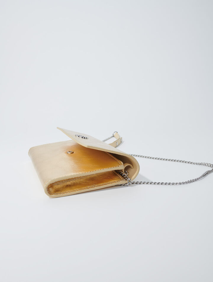 Pochette à chaîne en cuir