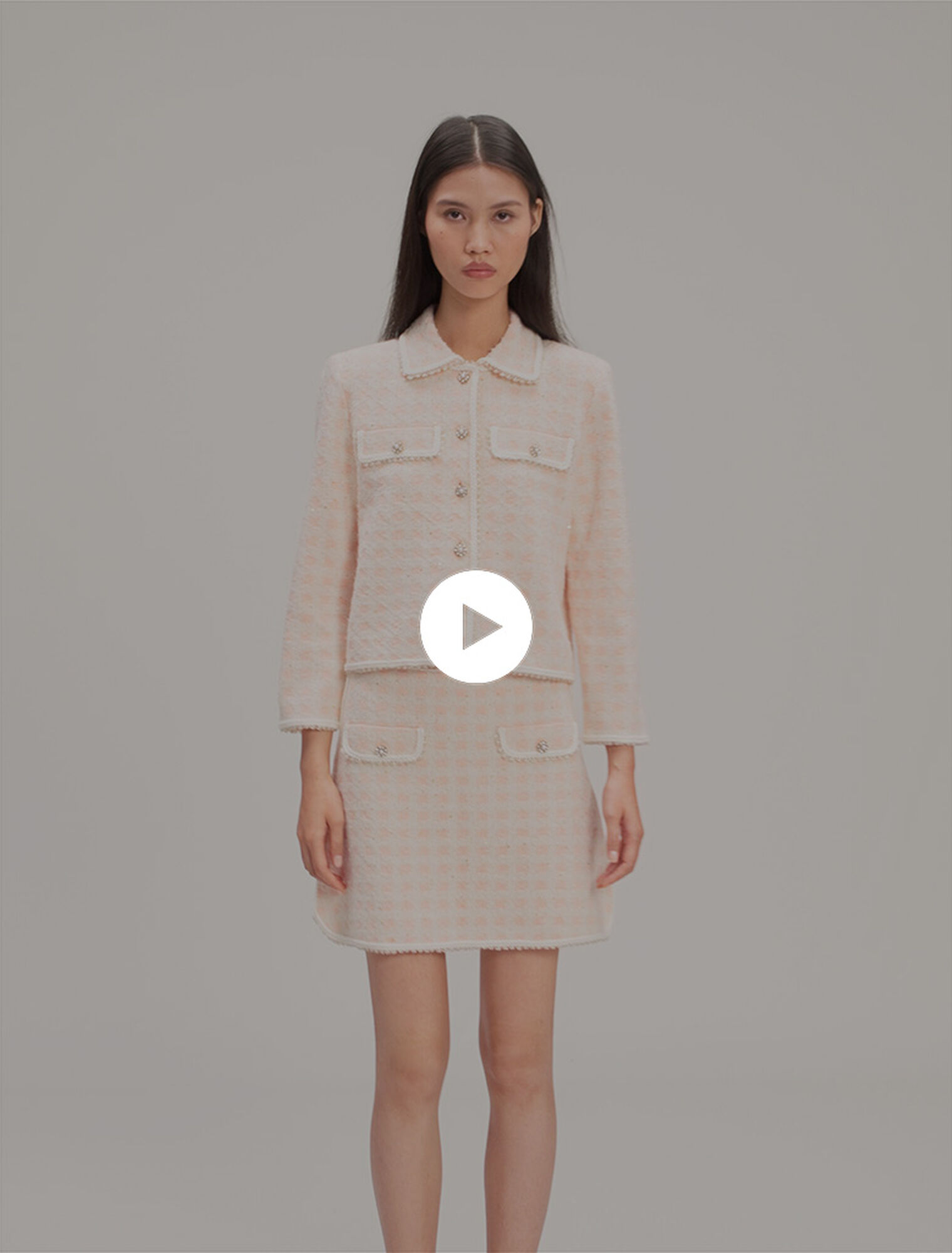 Veste en maille effet tweed