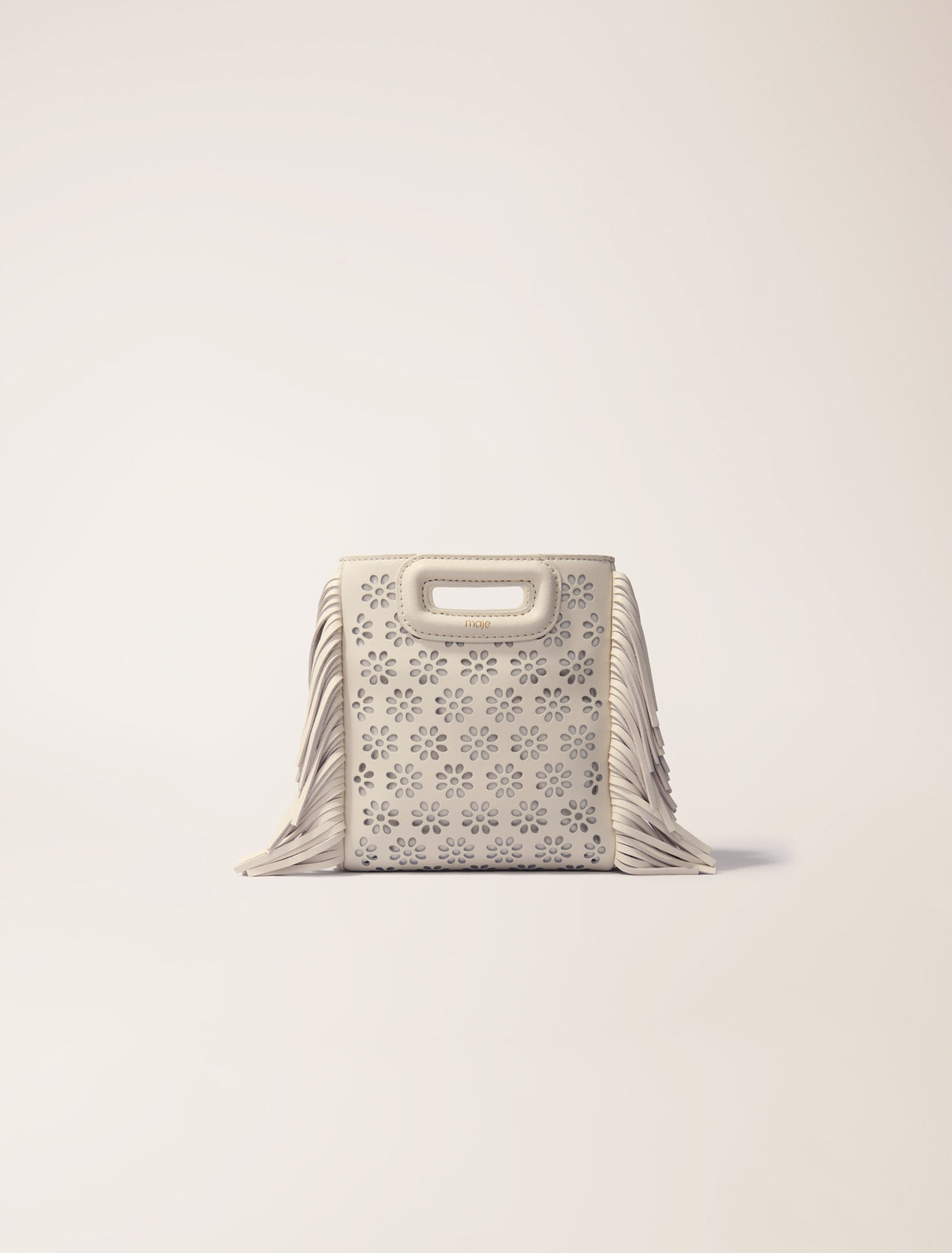 Sac M mini en cuir perforé