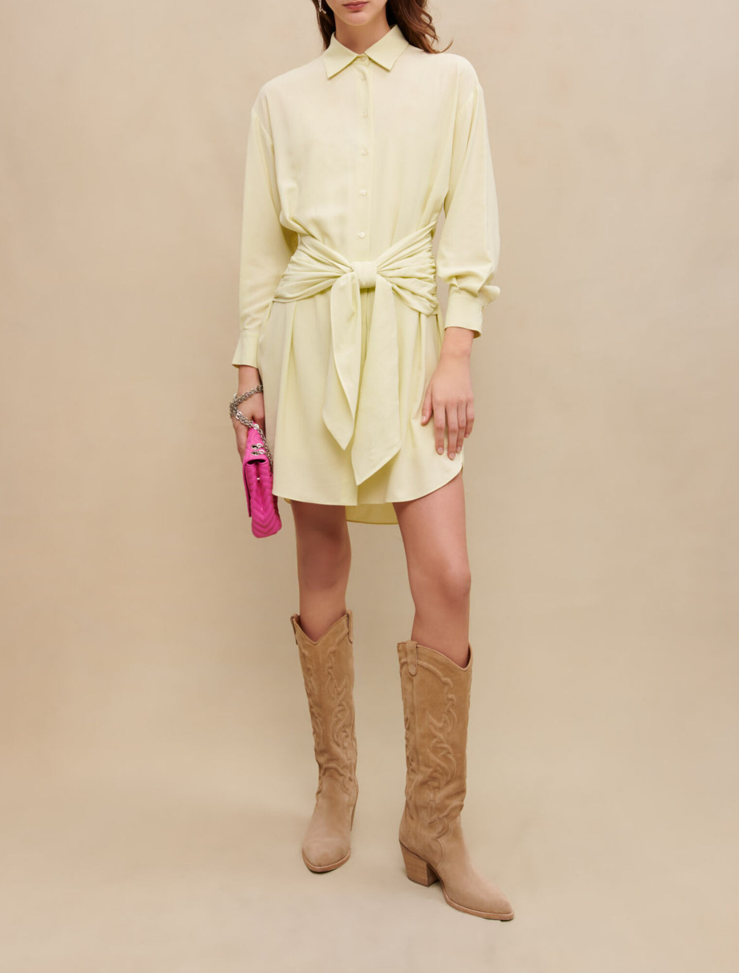 Robe courte à nouer