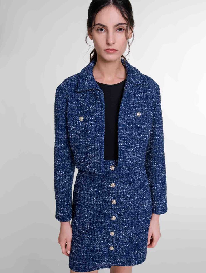 Robe 2-en-1 en tweed