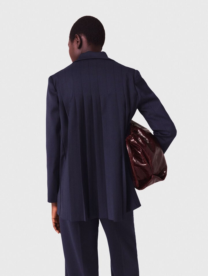 Veste tailleur avec dos plissé