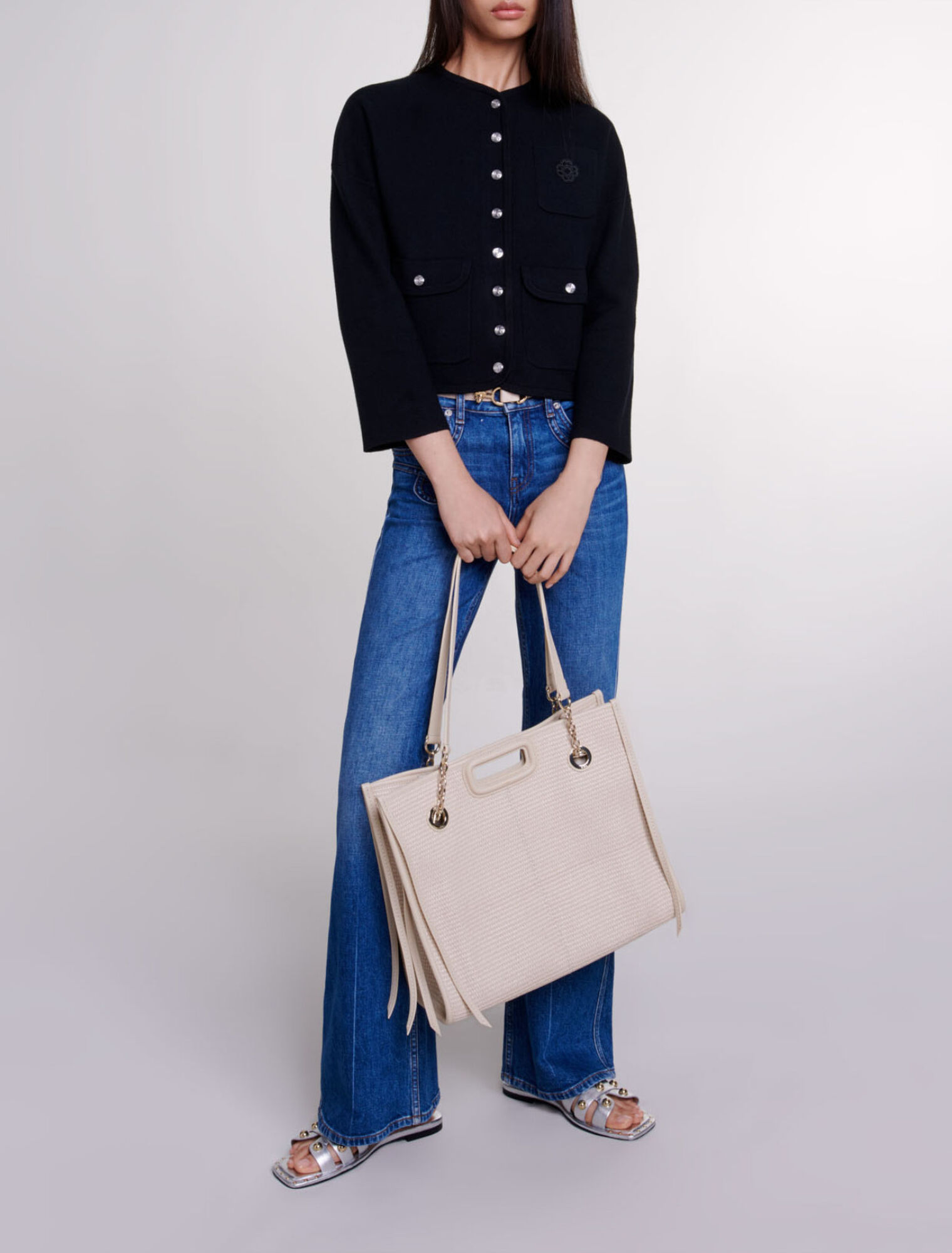 Cardigan court en maille
