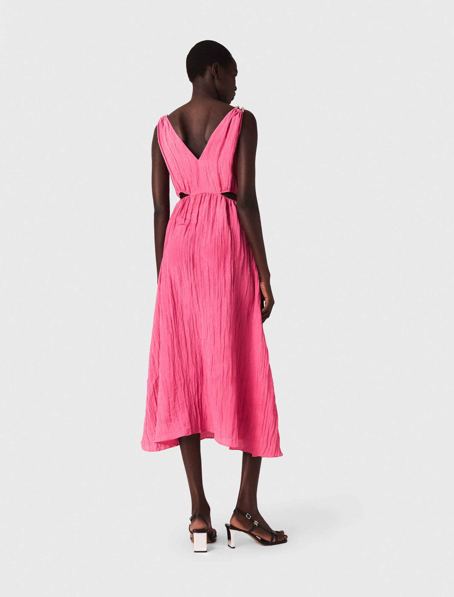 Robe midi ajourée