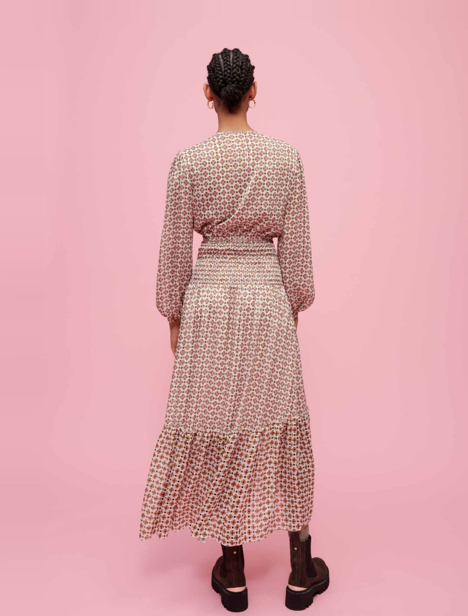 Robe en mousseline imprimée