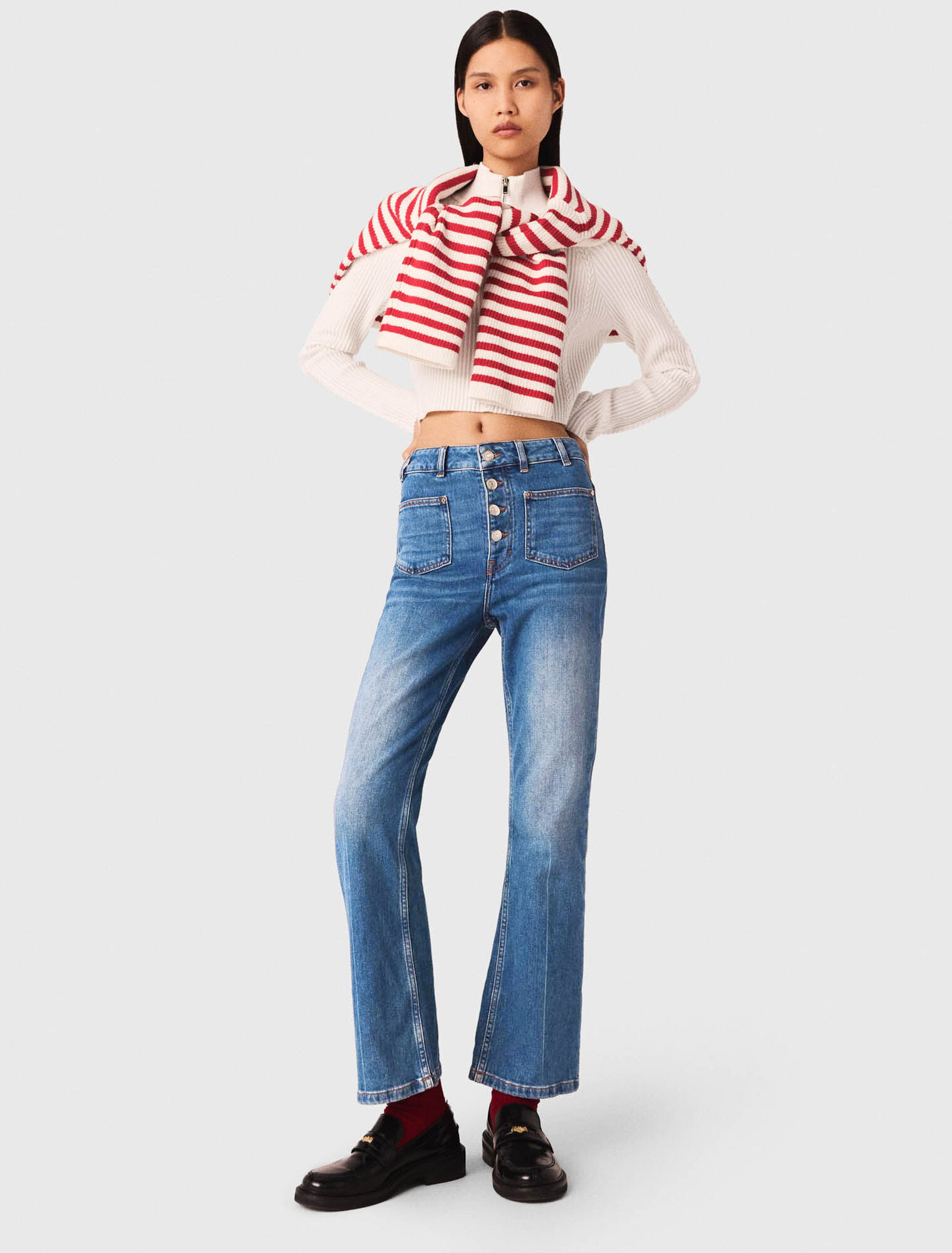 Jean denim à poches