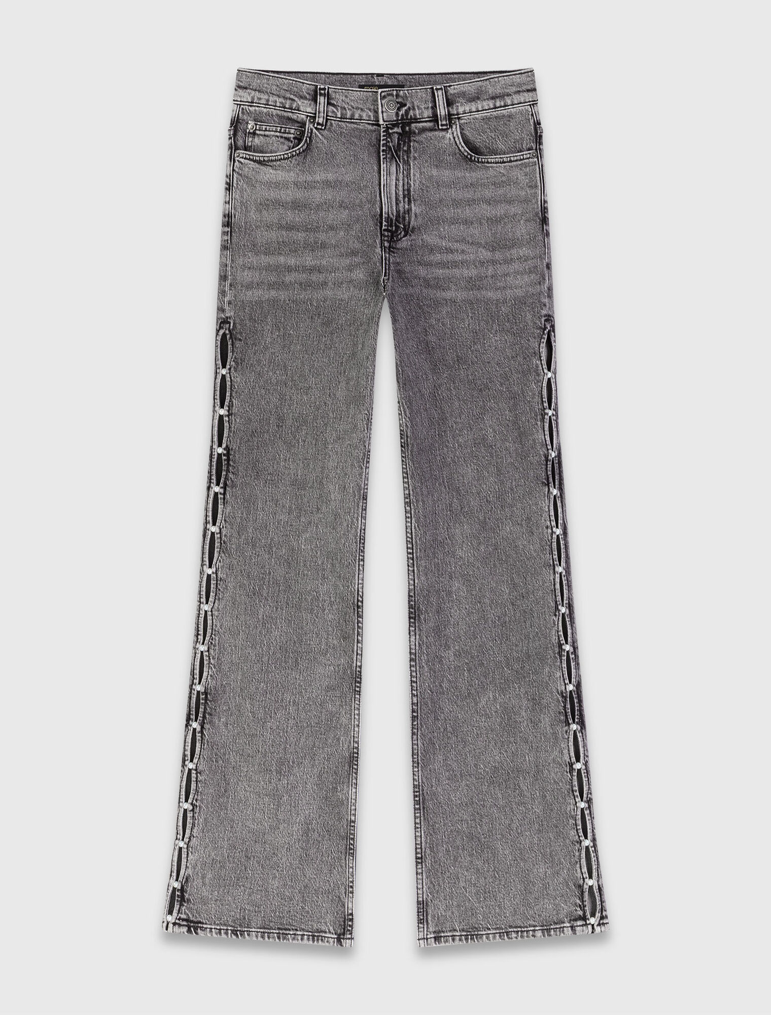 Jean large avec perles