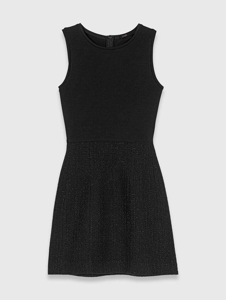 Robe 2 en 1 en tweed 