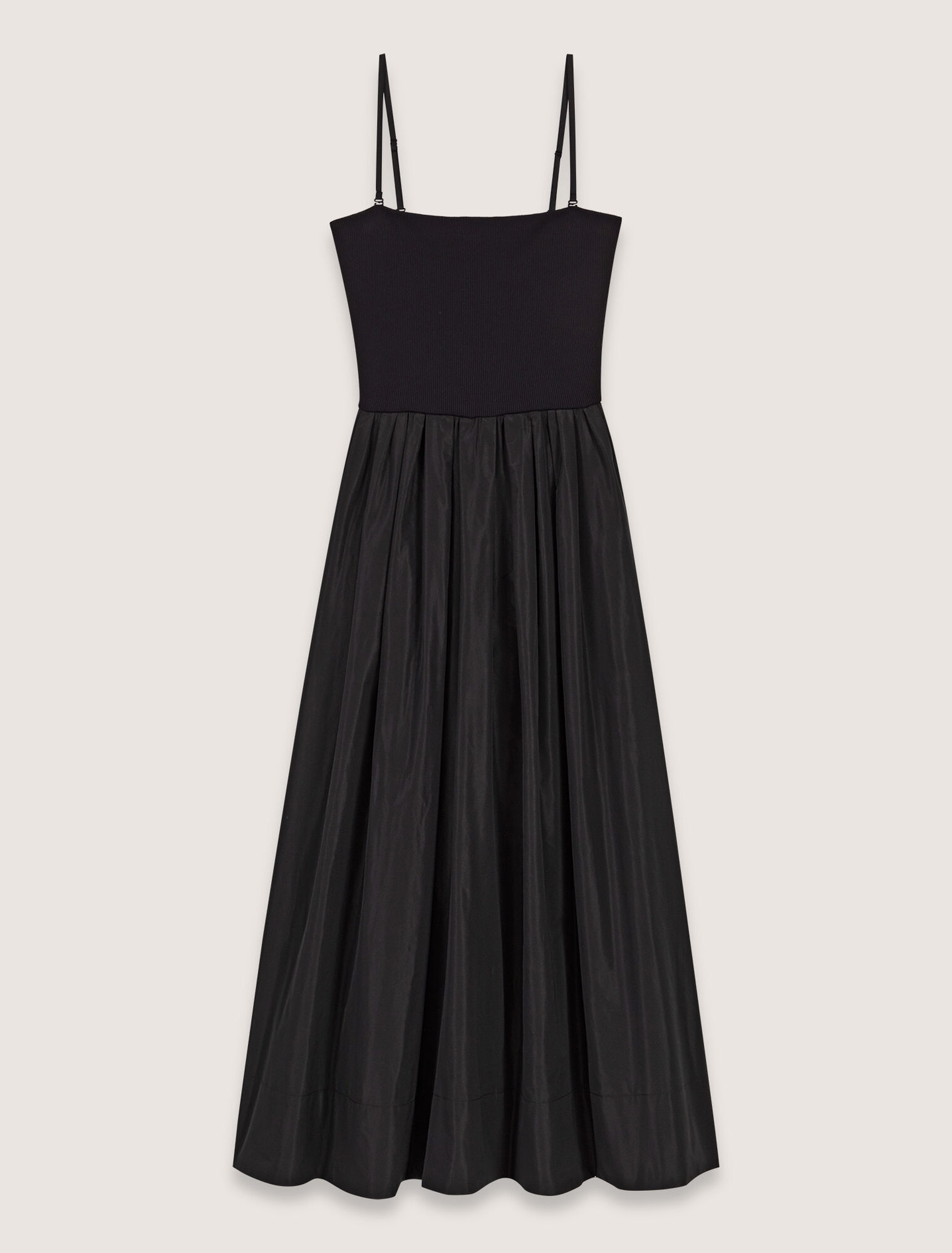 Robe bustier en maille et taffetas
