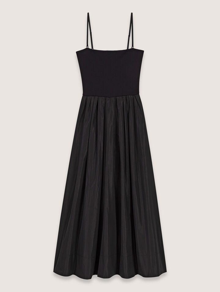Robe bustier en maille et taffetas
