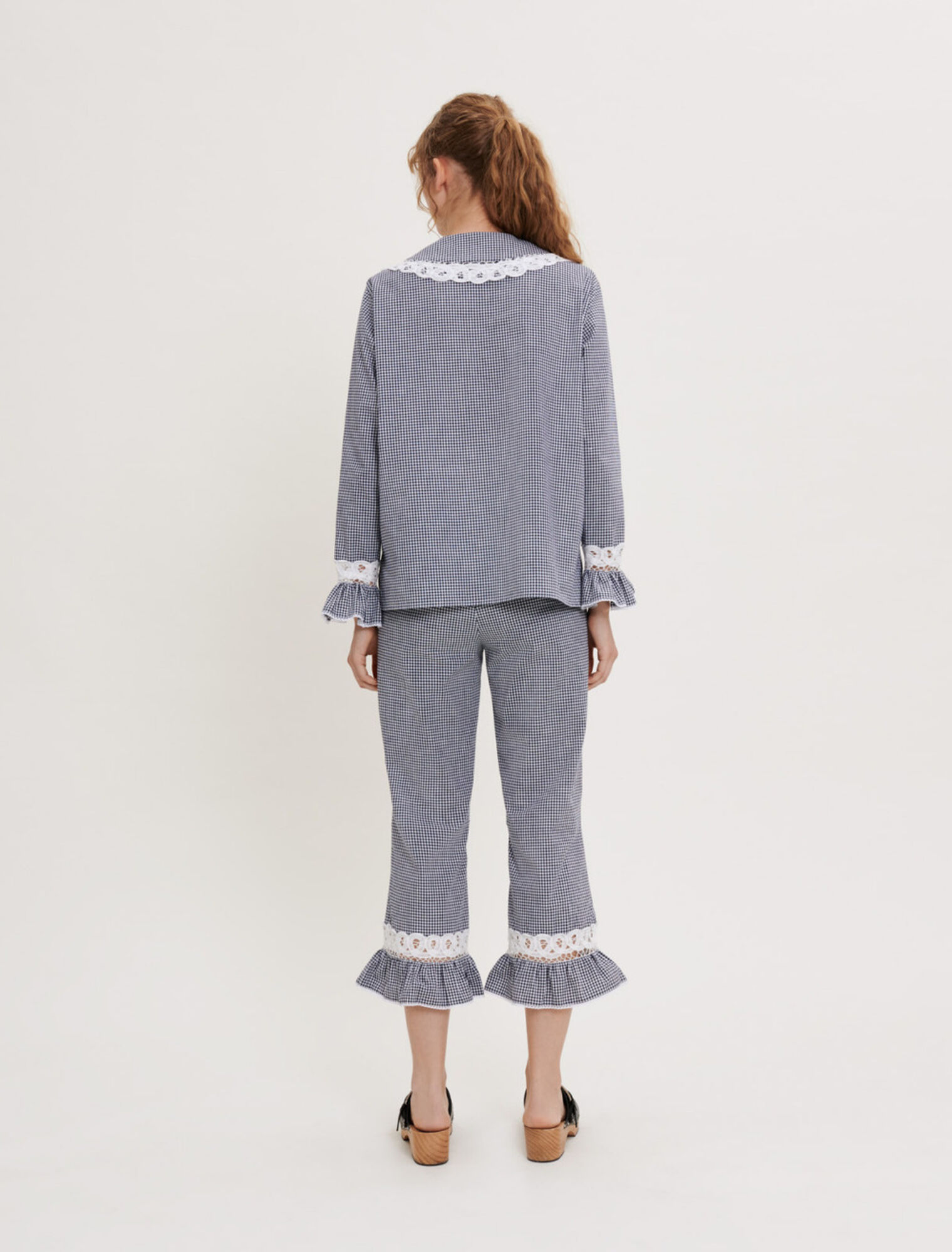 Chemise en Vichy et dentelle