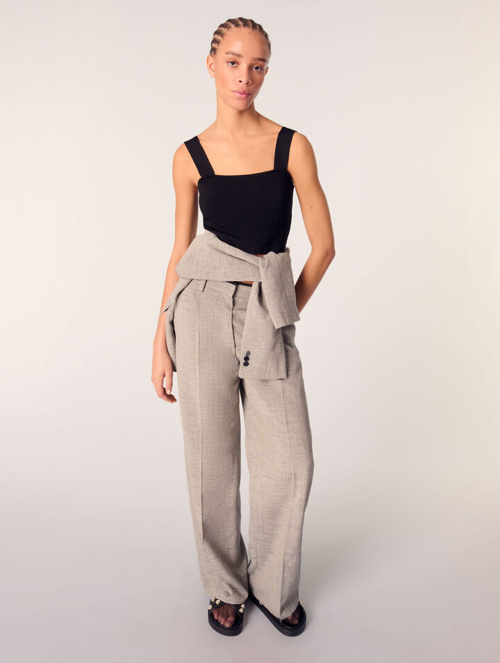 Pantalon de tailleur droit
