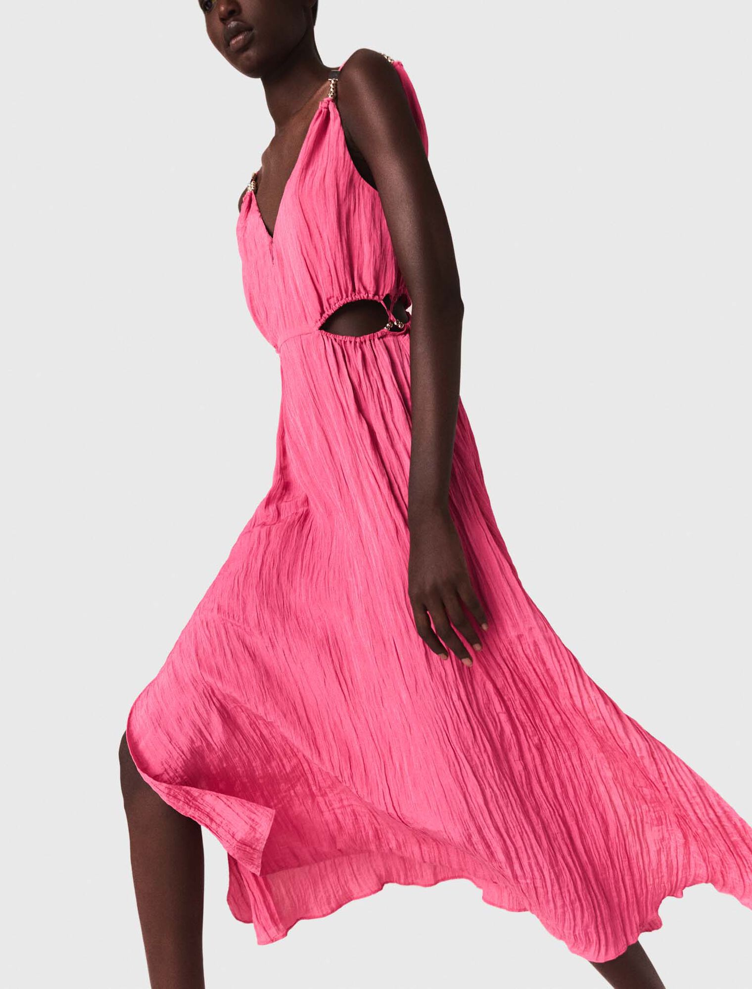 Robe midi ajourée