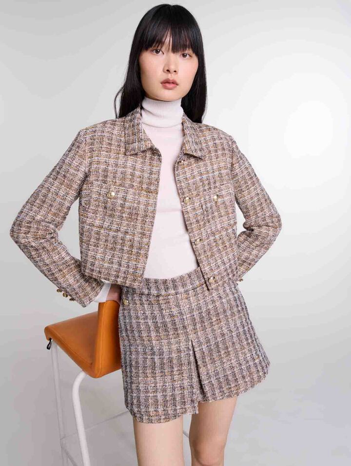 Veste courte en tweed