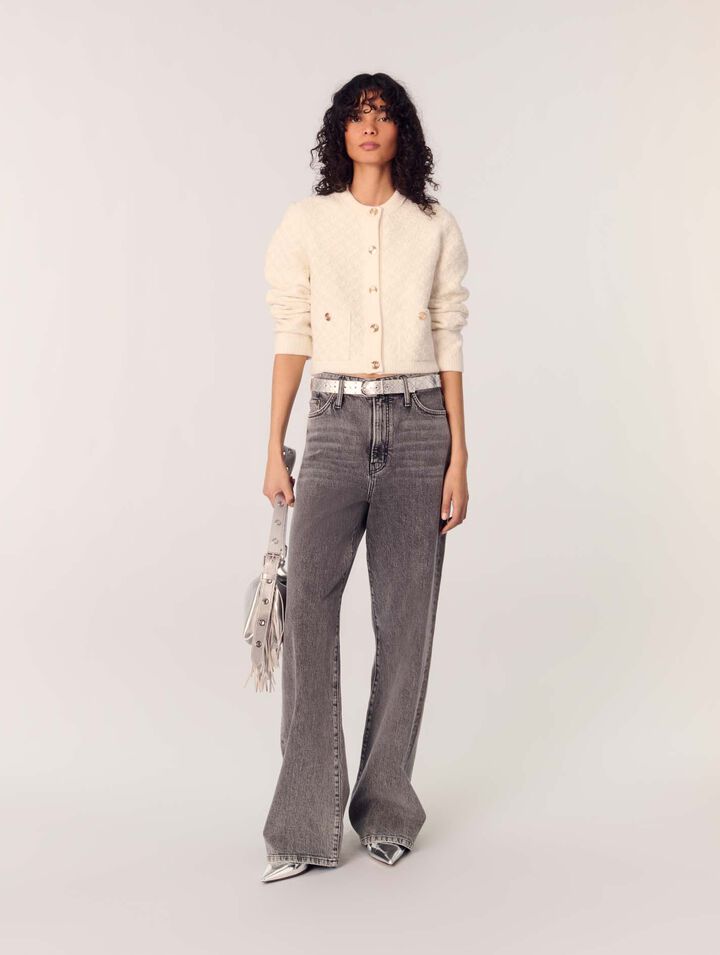 Cardigan court effet tweed