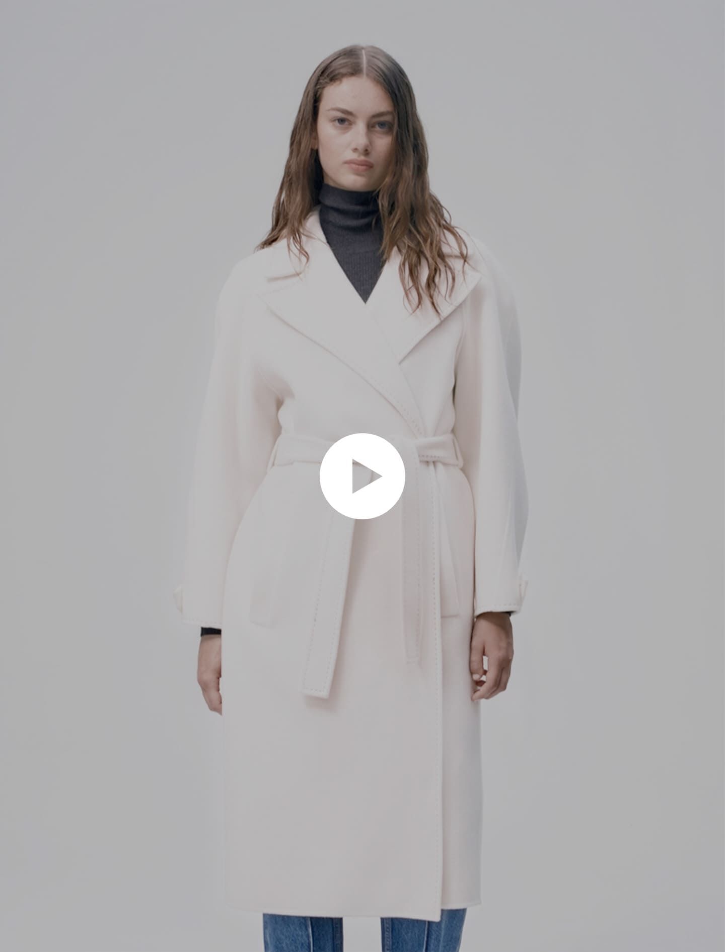 Manteau mi long double face