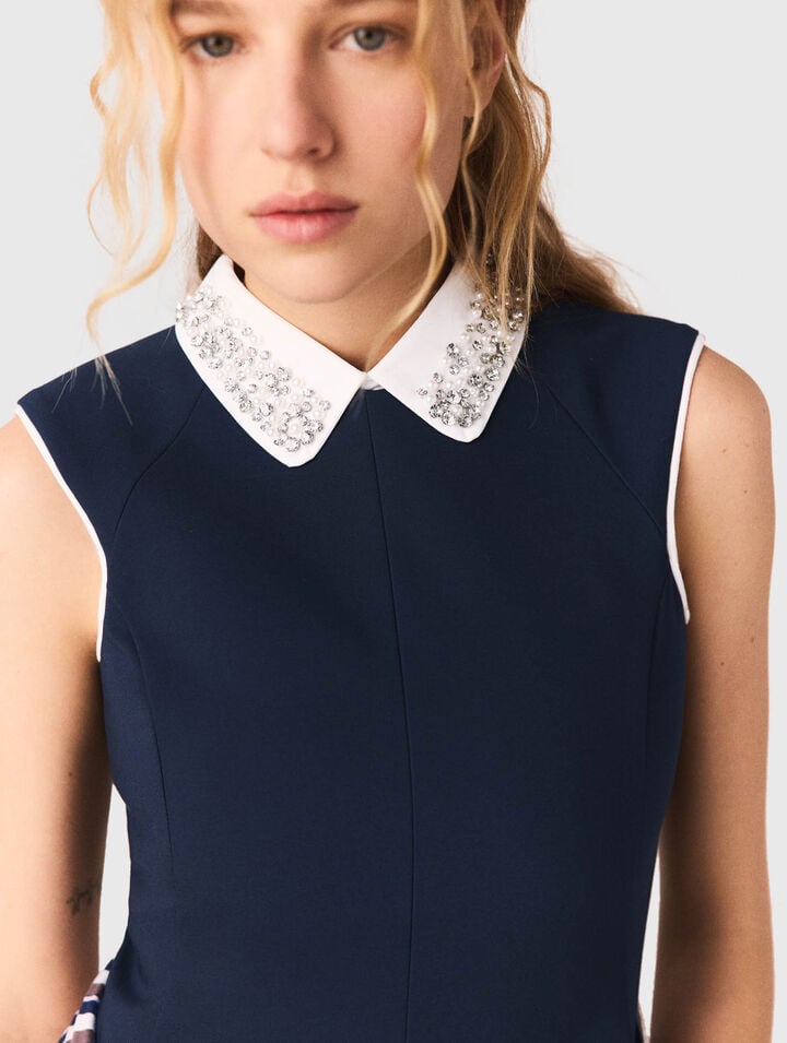 Robe &eacute;vas&eacute;e &agrave; contours contrast&eacute;s