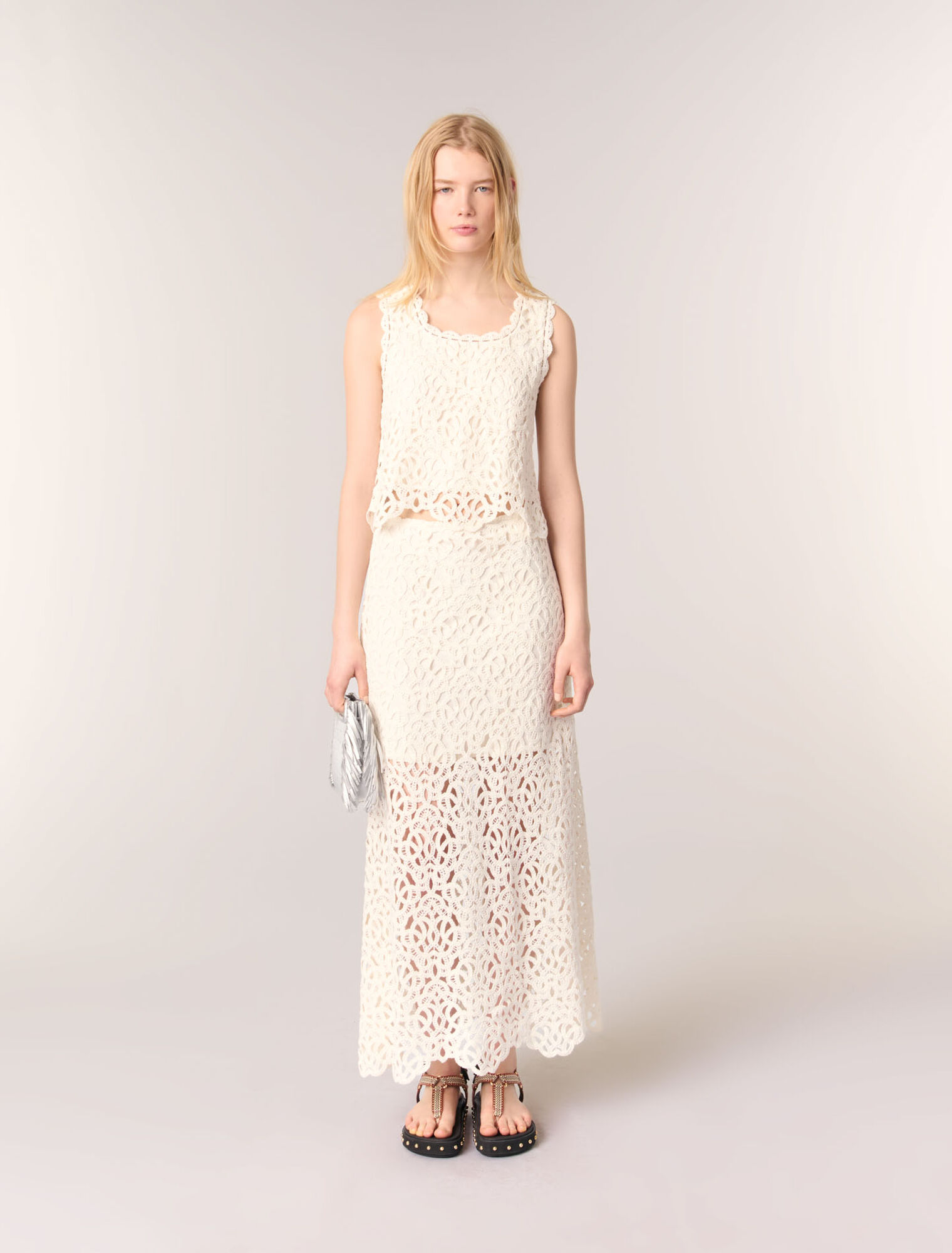 Jupe longue en crochet